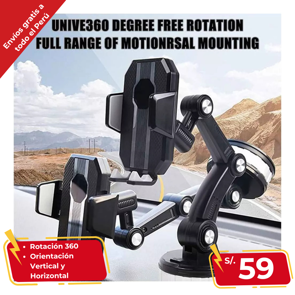 SOPORTE DE CELULAR CZ-64339 CON CHUPÓN PARA AUTO